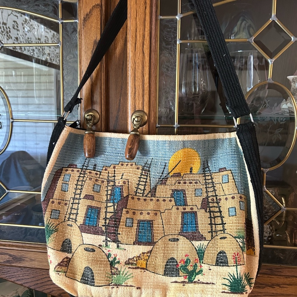 Handcrafted Desert Scene Women Bag